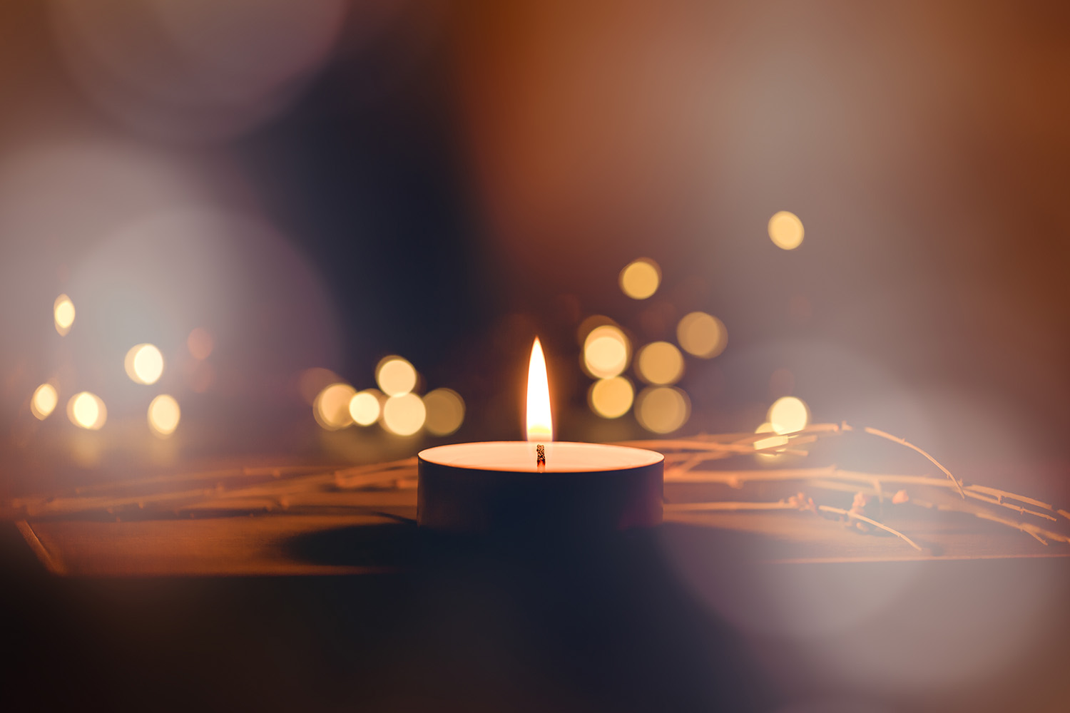 Kerze Trauer und Trost